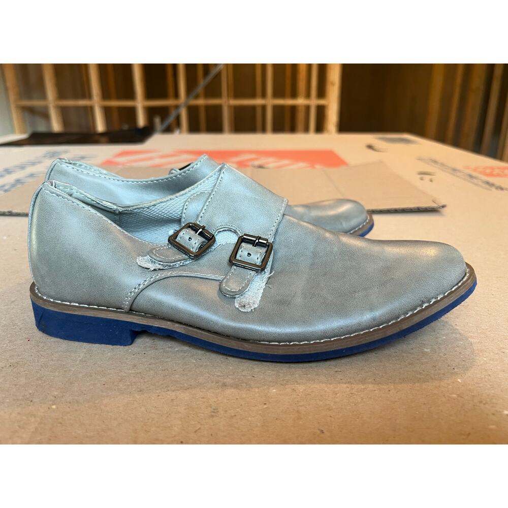 Deer Stags Harry Monk-Strap Loafer grey dress shoe sz 3M